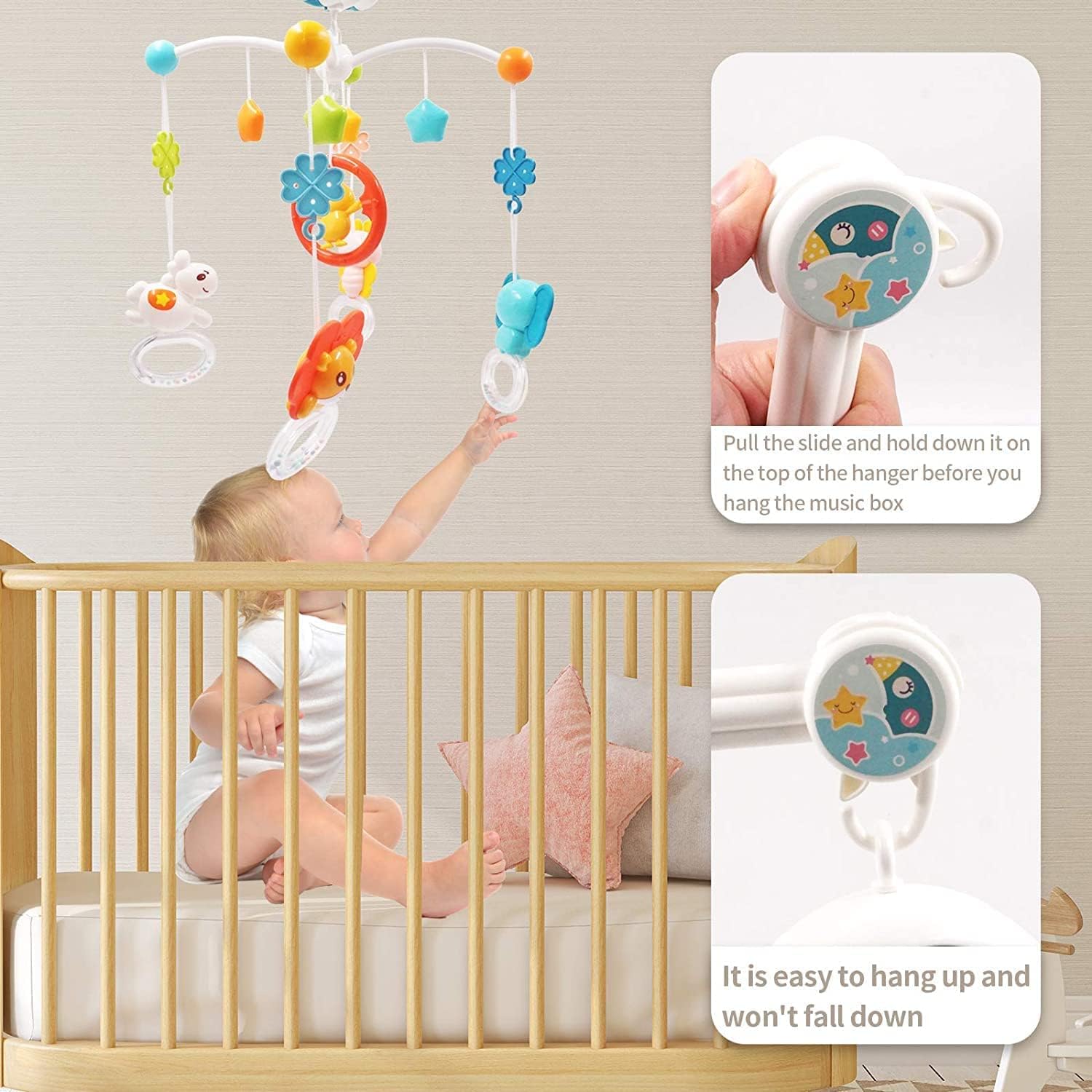 Amazon | WYSWYG ベッドメリー オルゴール モビール 0歳 1歳 新生児
